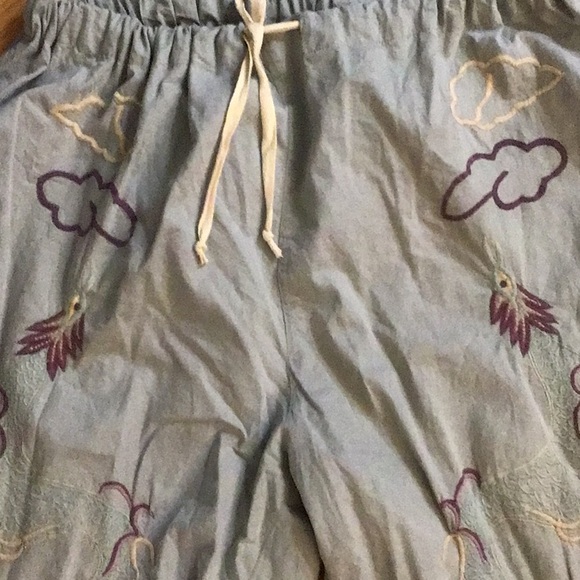 Magnolia pearl Embroidered cotton drawstring pants - Picture 10 of 11